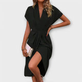 Mariana – Vestido Estilo Envolvente y Sofisticado - Negro / S - Vestidos