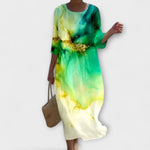 Marina – Vestido Belleza Floral en Movimiento - Verde oscuro / S - Vestidos