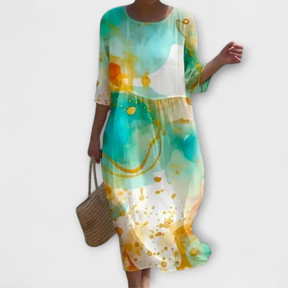 Marina – Vestido Belleza Floral en Movimiento - Verde / S - Vestidos