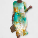 Marina – Vestido Belleza Floral en Movimiento - Verde / S - Vestidos
