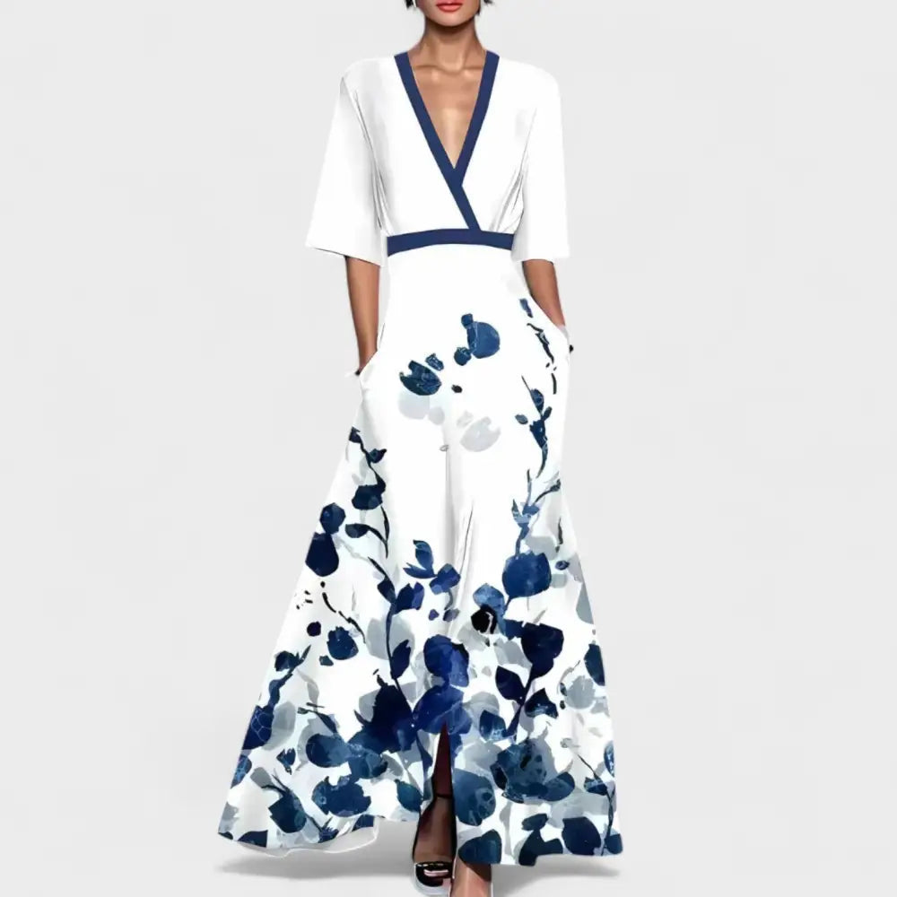 Marina – Vestido Elegancia Floral Atemporal - Vestidos