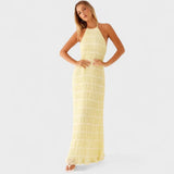 Marina – Vestido Elegancia Sin Esfuerzo - Amarillo / S - Vestidos