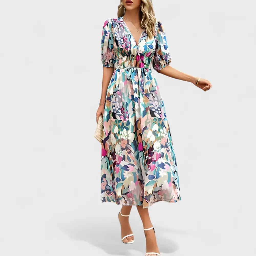 Marina – Vestido Primavera Floral Radiante - Vestidos
