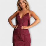 Marisol – Vestido Elegancia y Comodidad Atemporal - Bordeaux / S - Vestidos