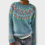 Mireia – Suéter Estilo Vintage Cálido y Chic - Dunkelblau / XS - Suéteres & Cardigans