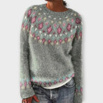 Mireia – Suéter Estilo Vintage Cálido y Chic - Grau / XS - Suéteres & Cardigans