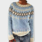 Mireia – Suéter Estilo Vintage Cálido y Chic - Hellblau / XS - Suéteres & Cardigans