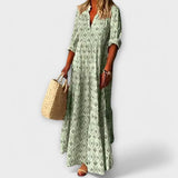 Mireya – Vestido Elegancia y Comodidad Primaveral - Verde / S - Vestidos