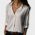Mona – Blusa Elegancia y Confort Duradero - Blanco / XS - Mona – Blusa Elegancia y Confort Duradero > Blouses > >