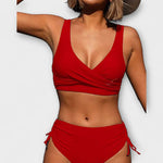 Moni – Conjunto Bikini Elegancia Veraniega - Rot / S