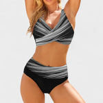 Nuria – Bikini Elegancia Verano - Verde/Rosa / S - Brisa Cruzada – Bikini moldeador con alma de verano