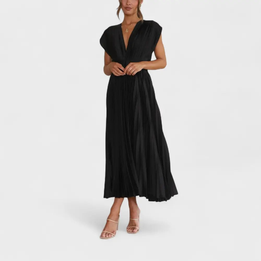 Rocío – Vestido Plisado que Resalta la Belleza Atemporal - Vestidos