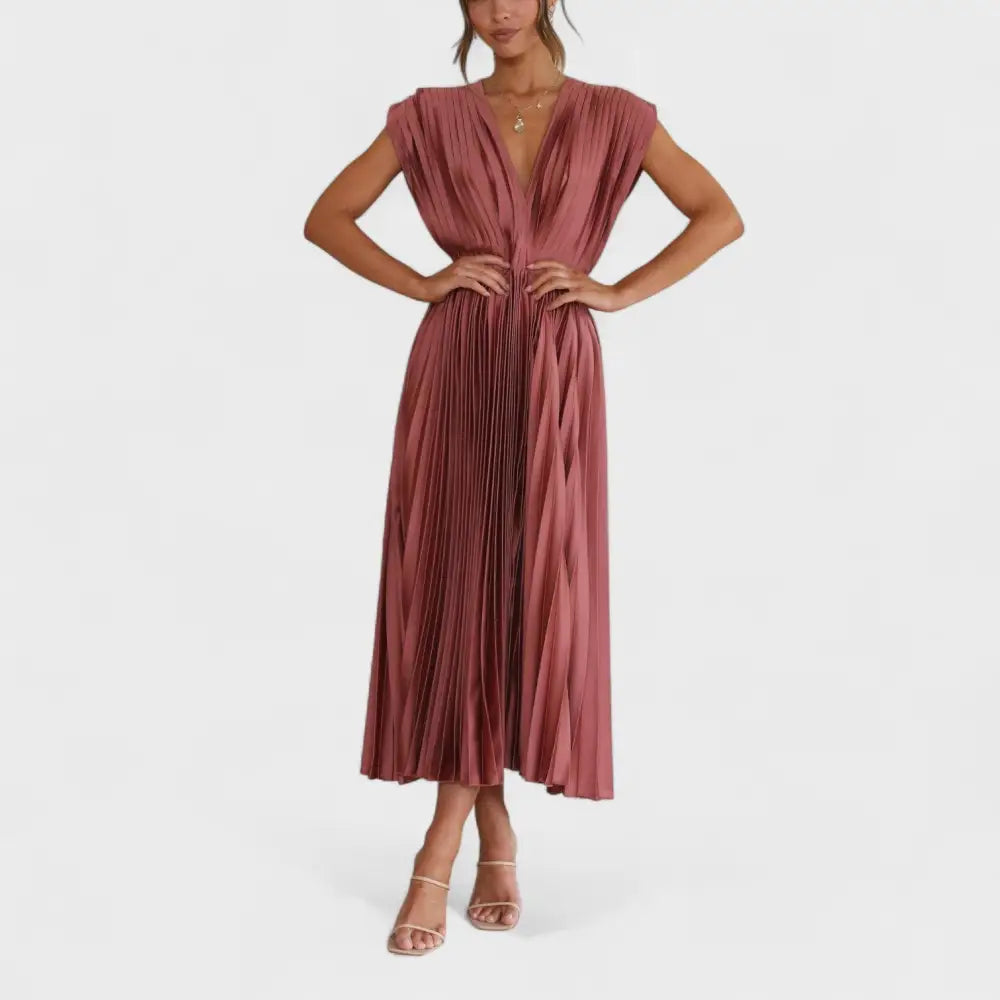 Rocío – Vestido Plisado que Resalta la Belleza Atemporal - Vestidos