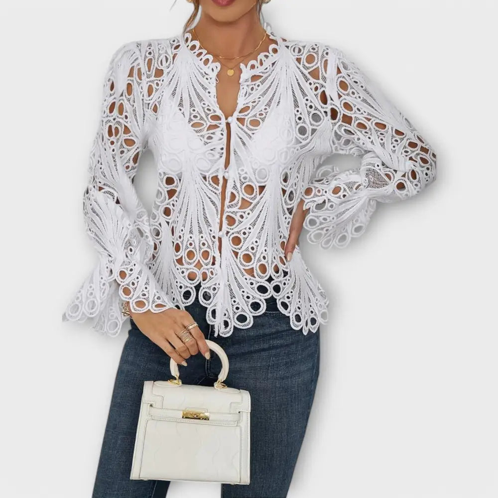 Savannah – Blusa Toque Asimétrico Elegante - Savannah – Blusa Toque Asimétrico Elegante > Blouses > >