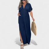 Silvia – Vestido Libertad y Frescura Veraniega - Azul marino / M - Vestidos