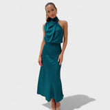 Valentina – Vestido Brillo de Noche Elegante - Verde esmeralda / S - Vestidos