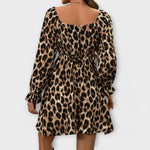 Valentina – Vestido Encantador con Estampado de Leopardo - Vestidos