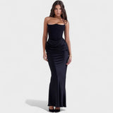 Valentina – Vestido Encanto de Satén - Negro / XS - Vestidos