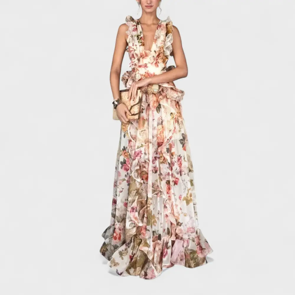 Valentina – Vestido Encanto Floral con Movimiento Elegante - Vestidos