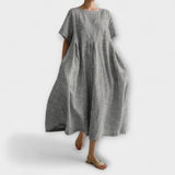 Vestido Eloísa – Estilo Atemporal con Toque Fresco - Gris / S - Vestidos