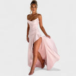 Vestido Maxi Valentina Rosa Suave – Elegancia Con Toque Romántico - Vestidos
