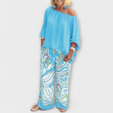 Yesenia – Conjunto de Dos Piezas Elegante para un Look Fresco - Hellblau / S - CONJUNTOS