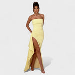 Zafira – Vestido Seducción y Elegancia Atemporal - Amarillo limón / XS - Vestidos