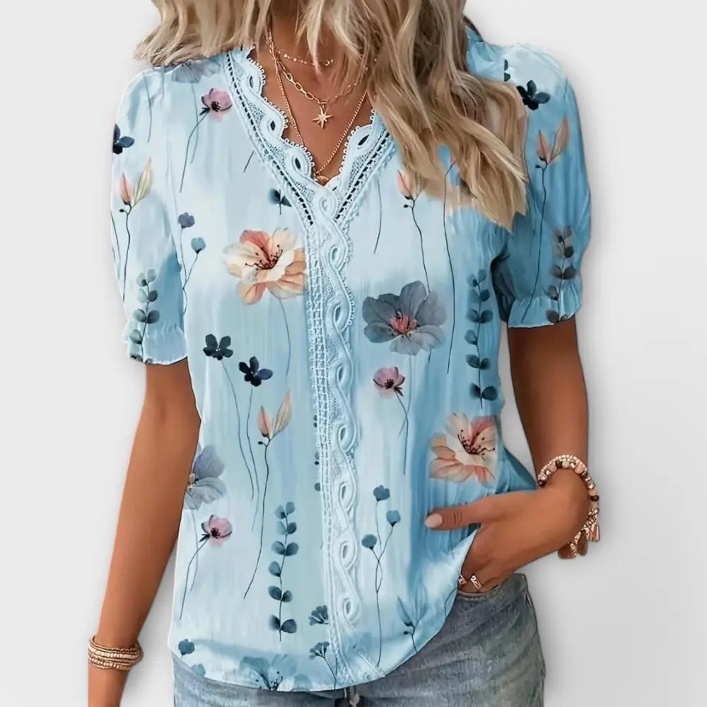 Aitana – Blusa Toque Fresco y Elegante - Azul / XS - Aitana – Blusa Toque Fresco y Elegante > Blouses > >