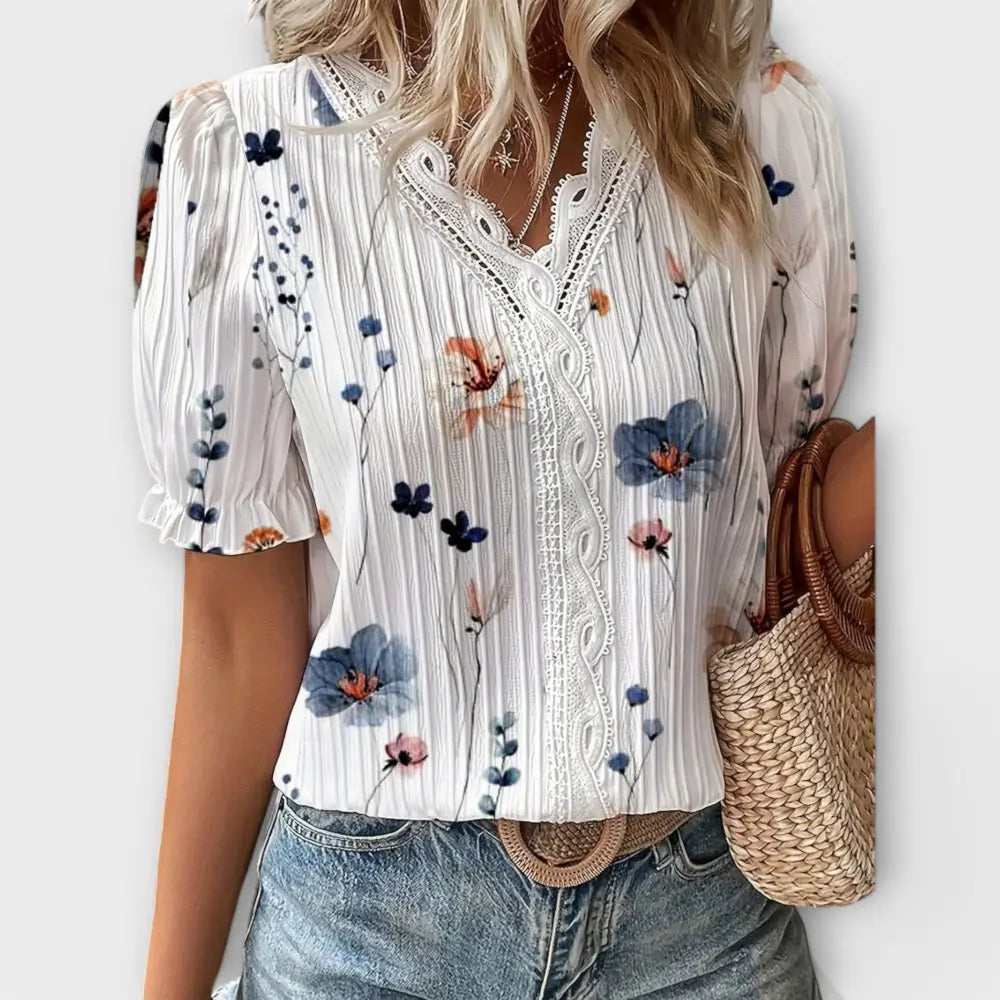 Aitana – Blusa Toque Fresco y Elegante - Blanco / XS - Aitana – Blusa Toque Fresco y Elegante > Blouses > >