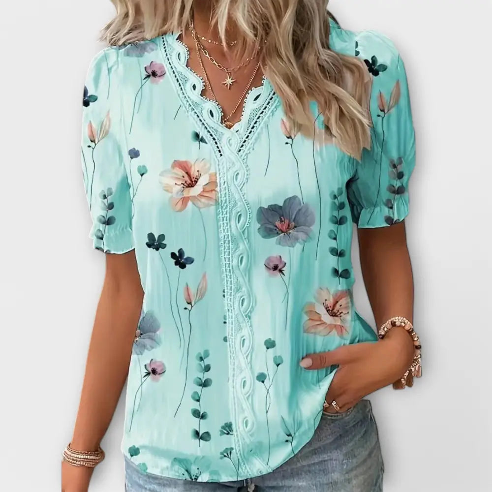 Aitana – Blusa Toque Fresco y Elegante - Hellgrün / XS - Aitana – Blusa Toque Fresco y Elegante > Blouses > >