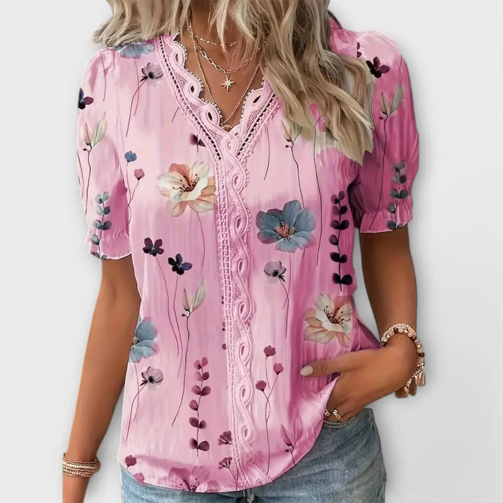Aitana – Blusa Toque Fresco y Elegante - Hellrosa / XS - Aitana – Blusa Toque Fresco y Elegante > Blouses > >