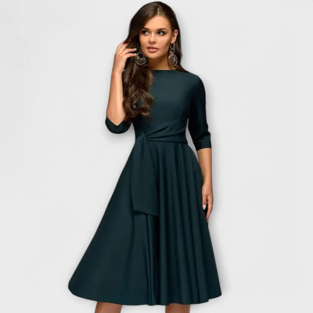 Alba – Vestido Glamour Fluir Sofisticado - Verde / S - Vestidos