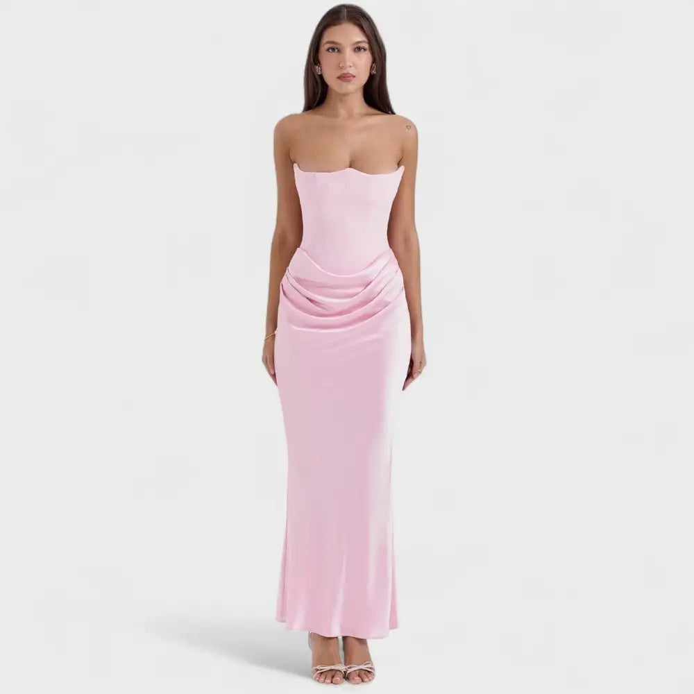 Alba – Vestido Maxi Chic y Con Estilo - Rosa / S - Vestidos