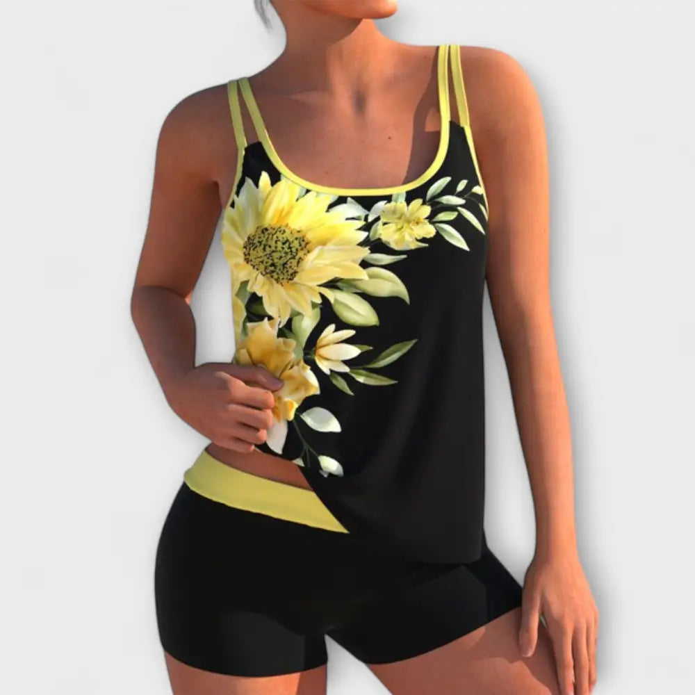 Alicia – Conjunto Elegancia Floral y Confort Ideal - Gelb / S