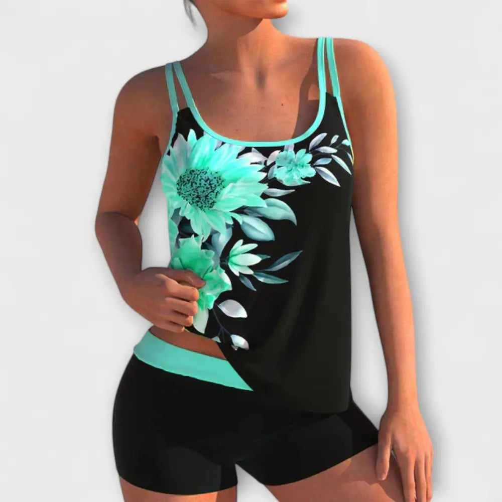 Alicia – Conjunto Elegancia Floral y Confort Ideal - Türkis / S