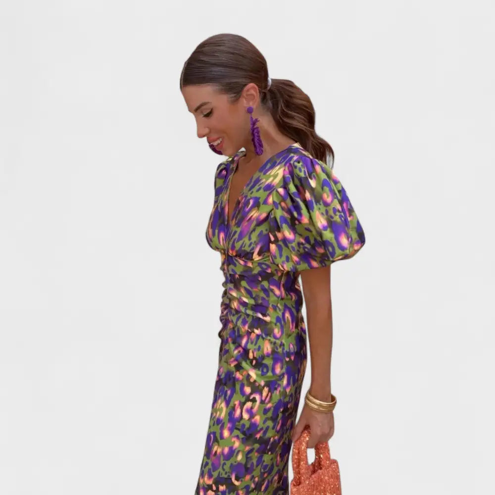 Alicia – Vestido Estilo Tropical Vibrante - Vestidos