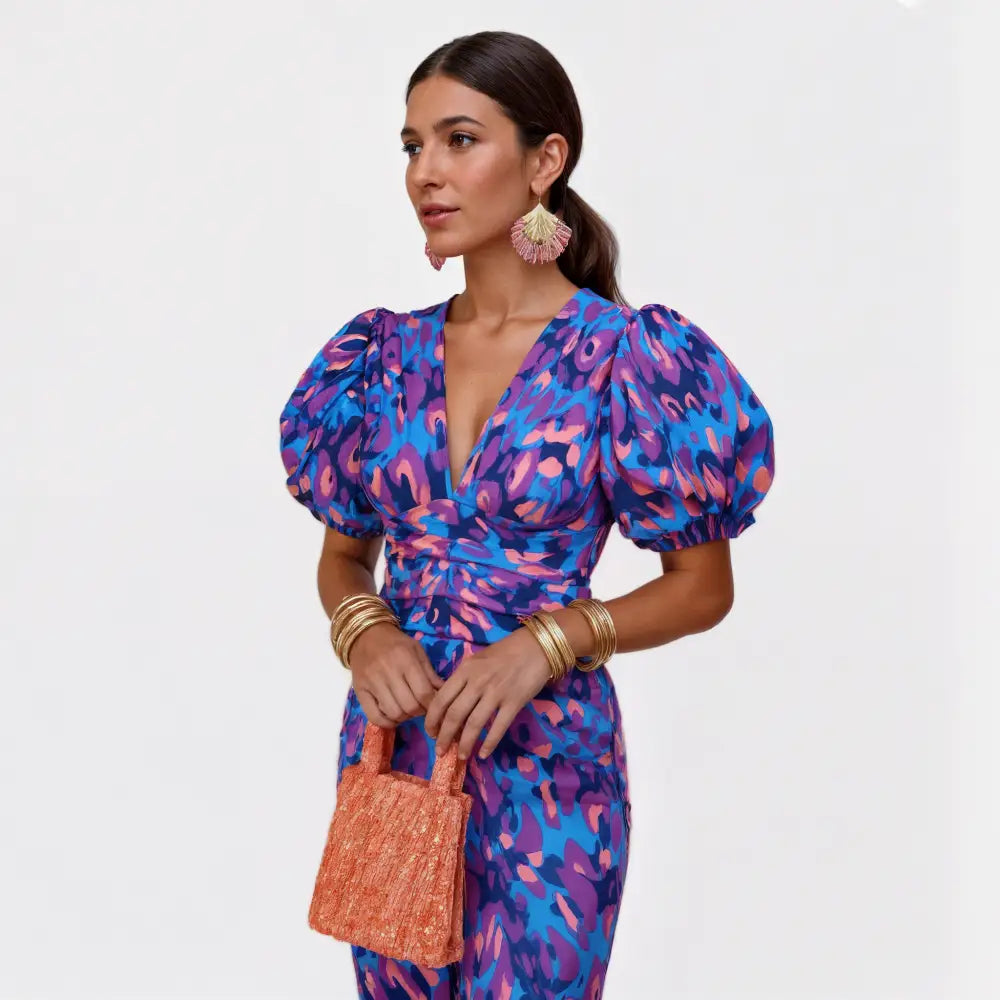 Alicia – Vestido Estilo Tropical Vibrante - Vestidos
