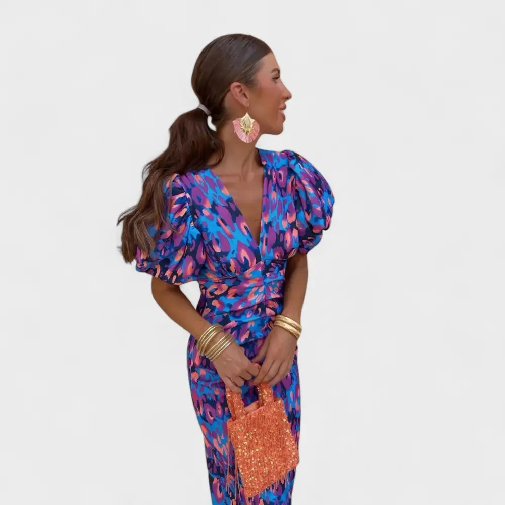 Alicia – Vestido Estilo Tropical Vibrante - Vestidos