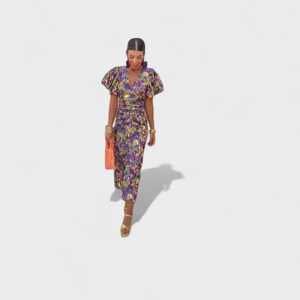 Alicia – Vestido Estilo Tropical Vibrante - Vestidos