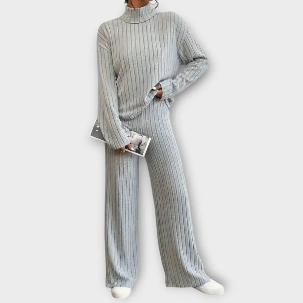 Amelia – Conjunto Elegancia Versátil de Dos Piezas - Grau / S - CONJUNTOS