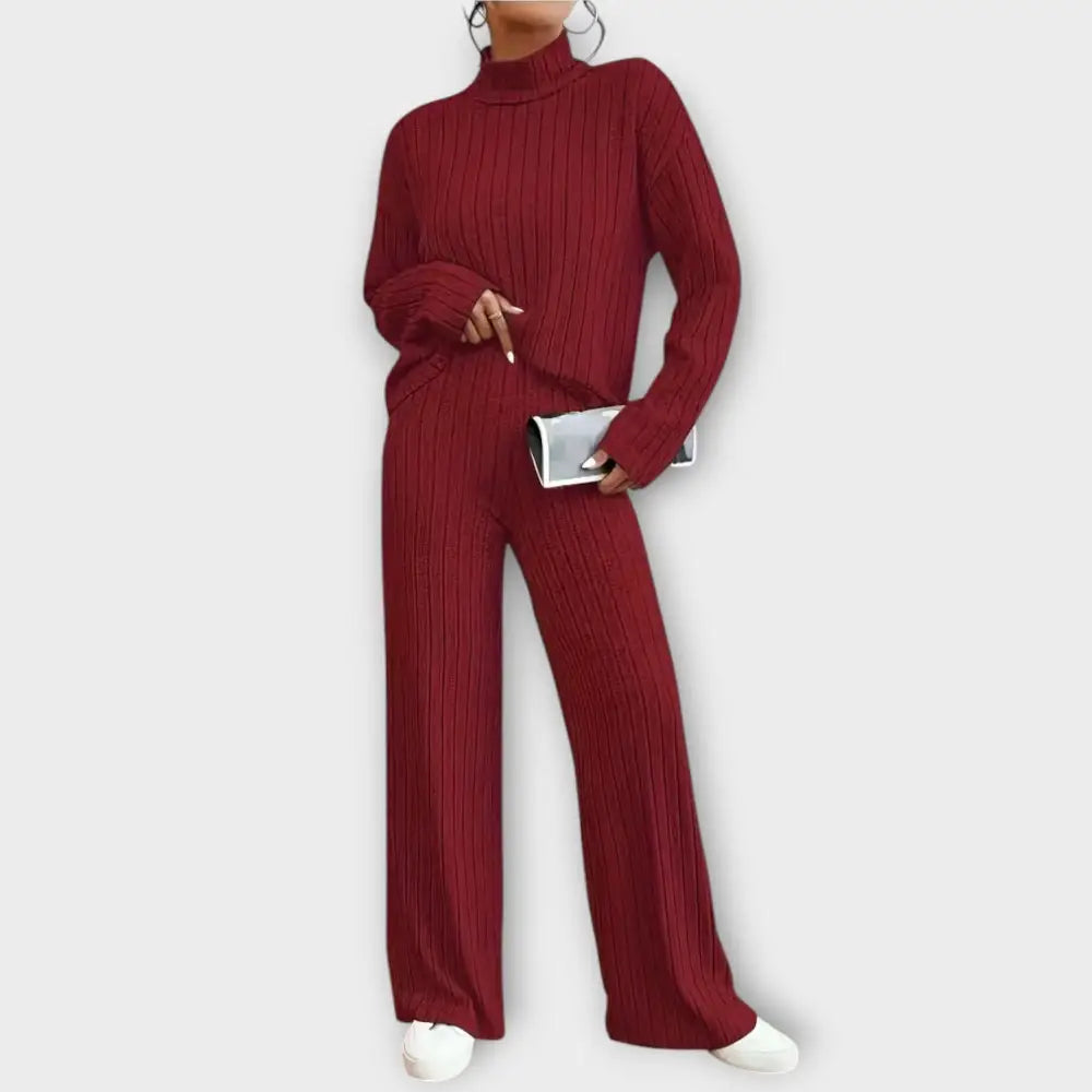Amelia – Conjunto Elegancia Versátil de Dos Piezas - Rojo / S - CONJUNTOS