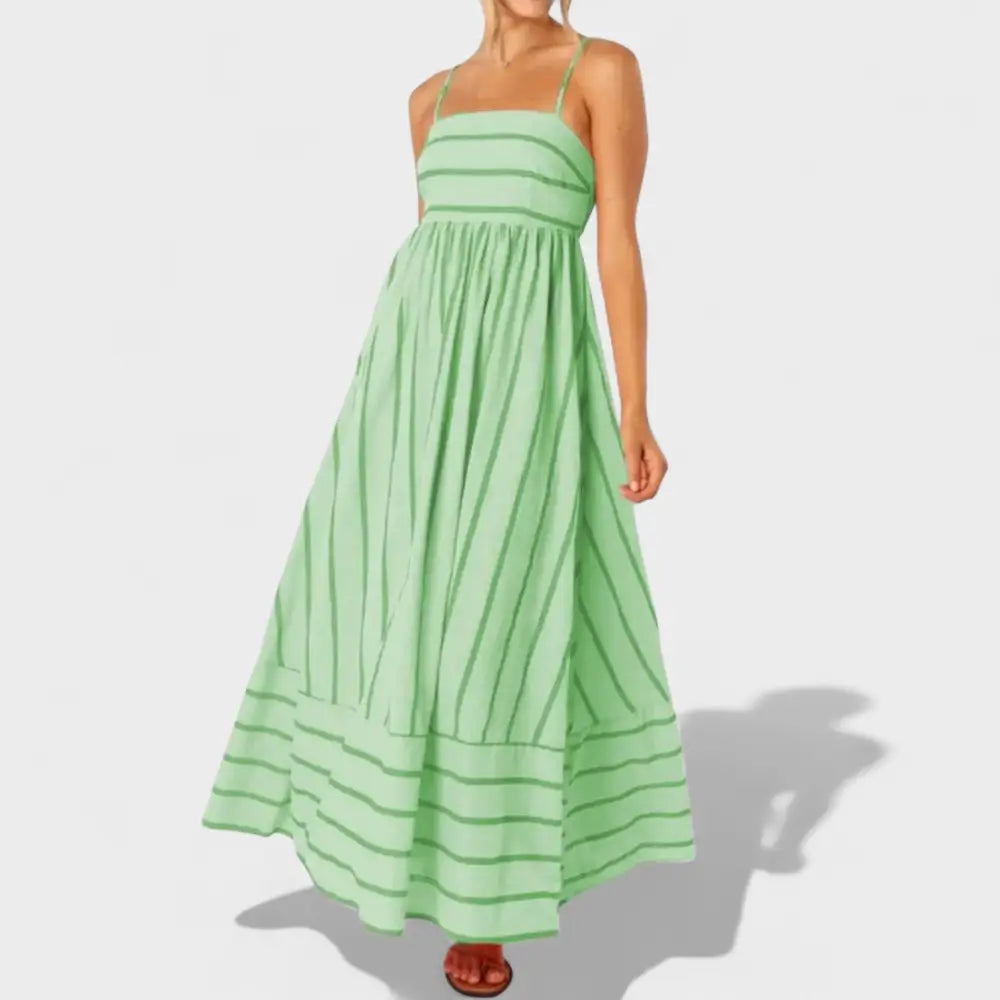 Ana – Vestido Estilo Floreado para Momentos Especiales - Verde claro / S - Vestidos