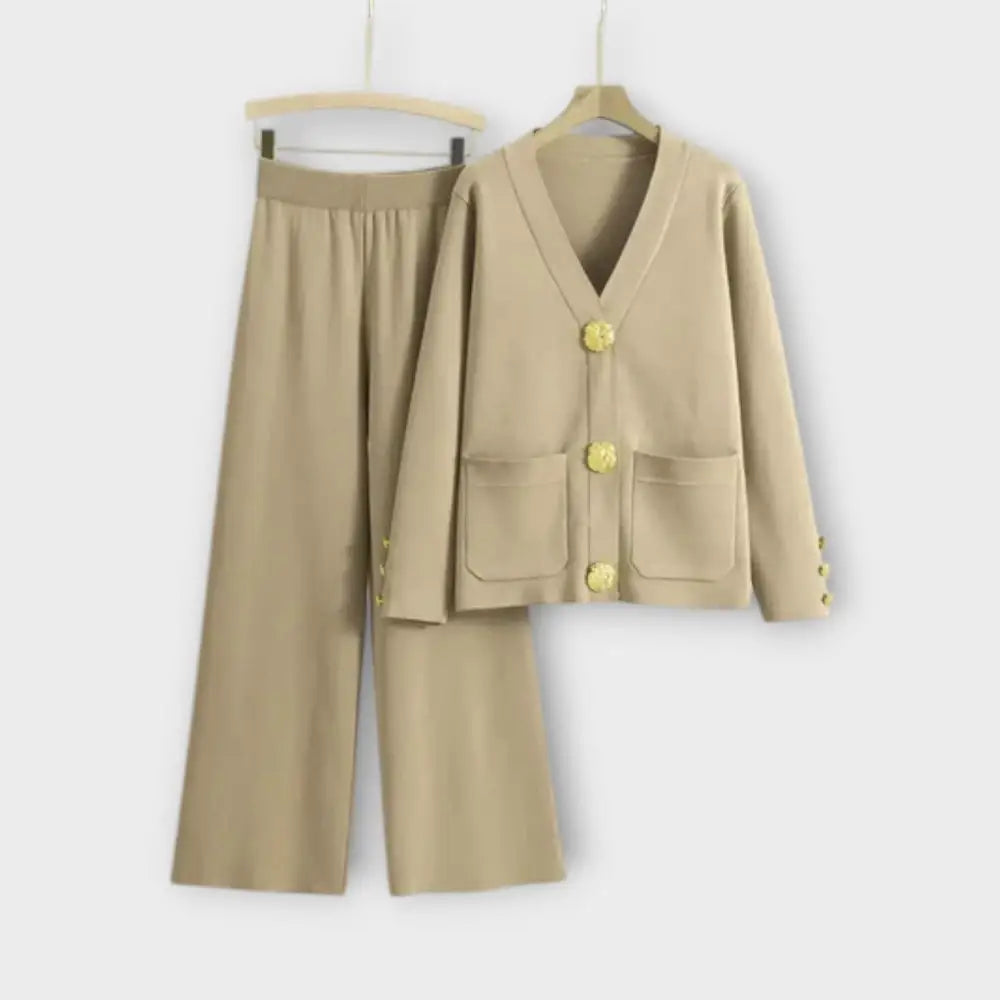 Ángela – Conjunto Elegancia Sin Esfuerzo - Khaki / Einheitsgröße (S - 2XL) - CONJUNTOS