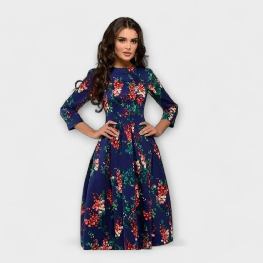 Ángela – Vestido Toque Retro Irresistible - Violett / XS - Vestidos
