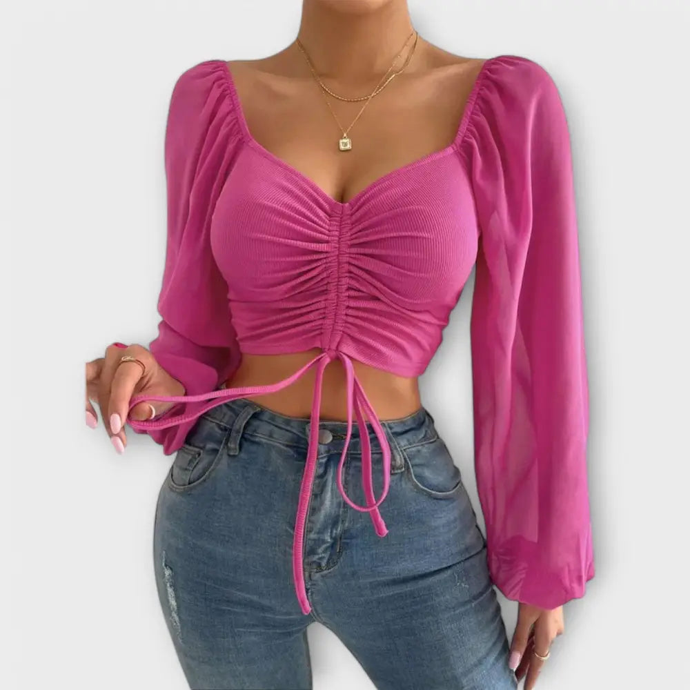 Ariadna – Blusa Estilo Sofisticado - Pink / XS - Ariadna – Blusa Estilo Sofisticado > Blouses > >