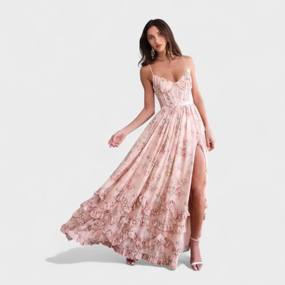 Aurora – Vestido Encanto Bohemio con Detalles Elegantes - Rosa / XS - Vestidos