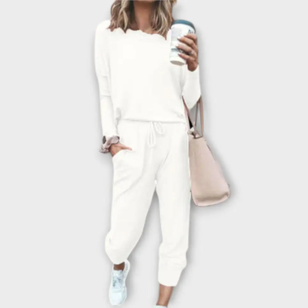 Beatriz – Conjunto Estilo Relajado y Chic - Blanco / S - CONJUNTOS