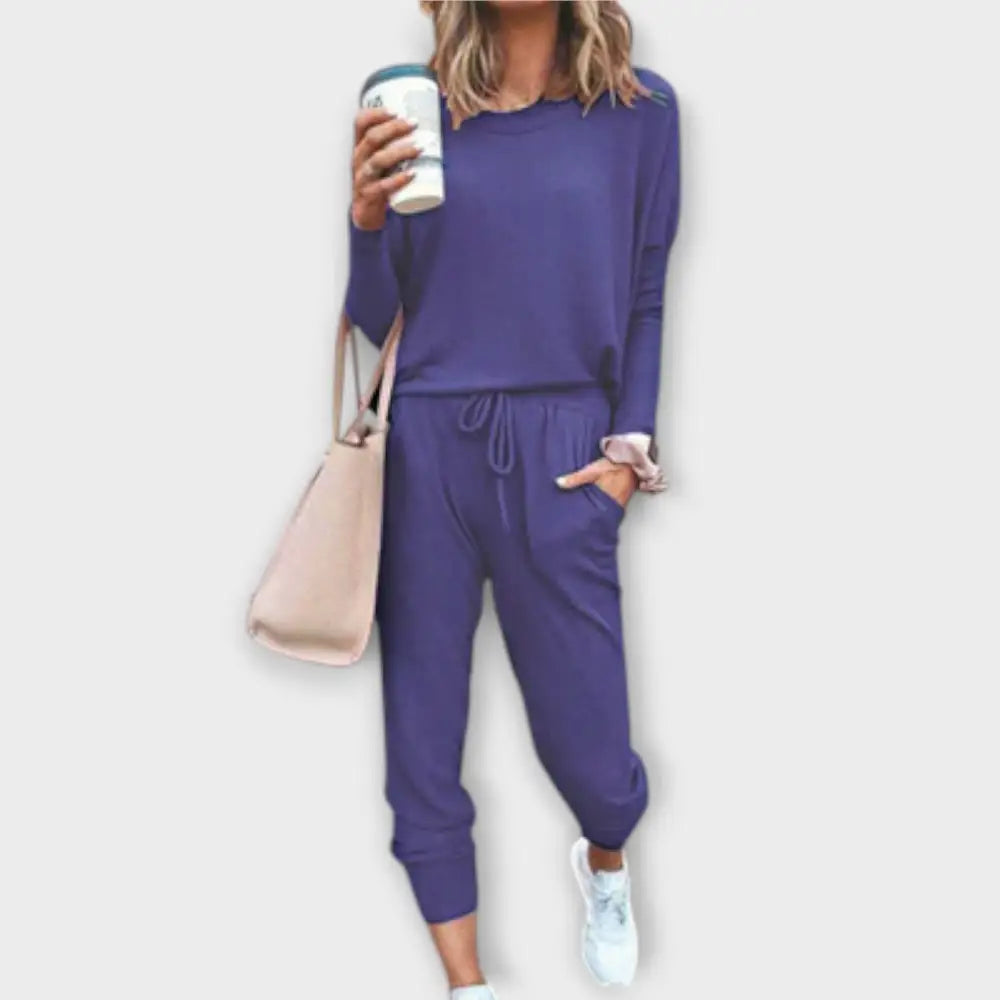 Beatriz – Conjunto Estilo Relajado y Chic - Lila / S - CONJUNTOS