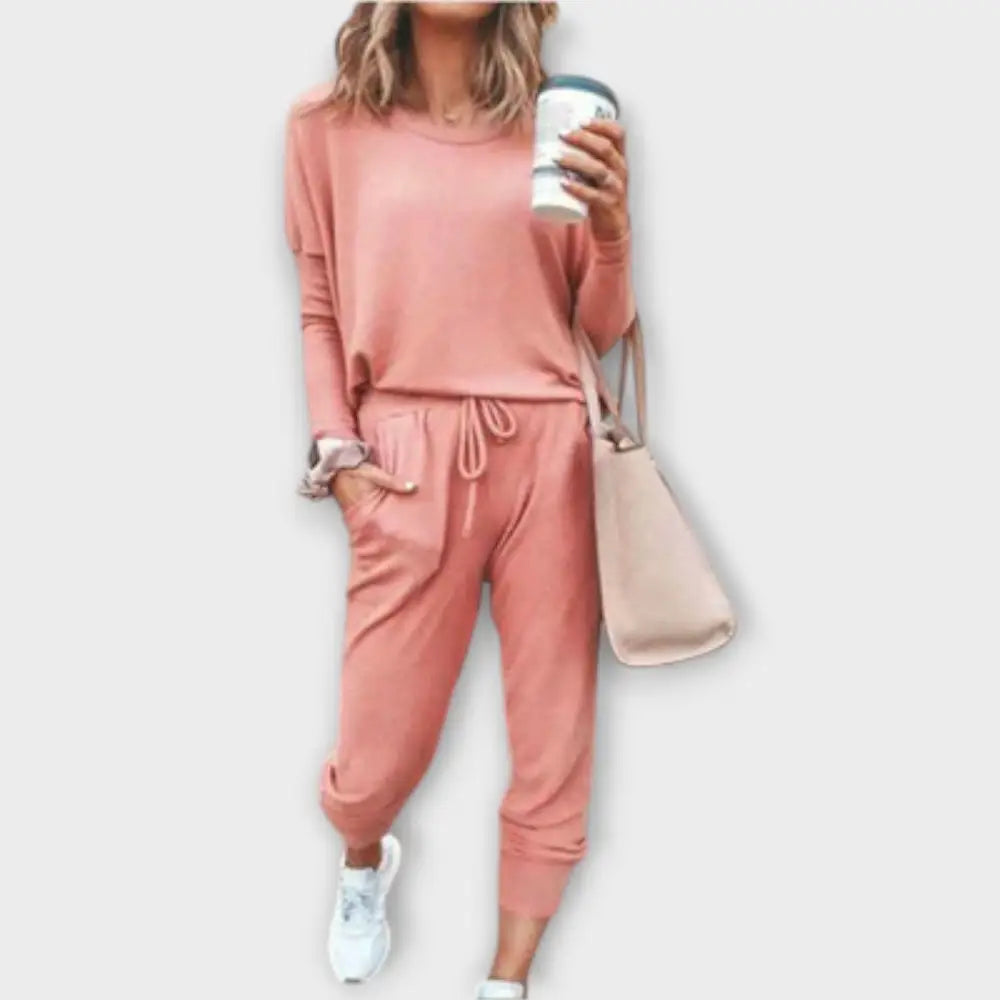 Beatriz – Conjunto Estilo Relajado y Chic - Pink / S - CONJUNTOS