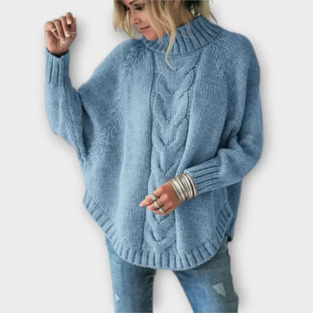 Beatriz – Suéter Chic y Acogedor - Azul / S - Suéteres & Cardigans